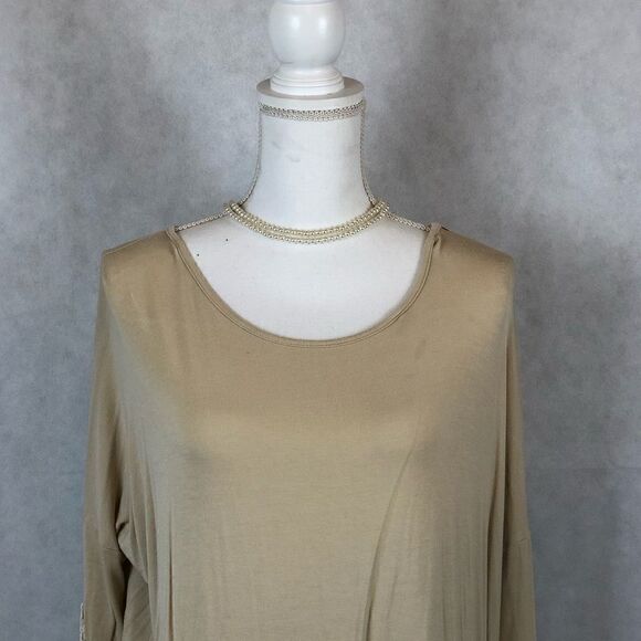 Sz L Bellamie Beige Lace Detail Top - Picture 4 of 7